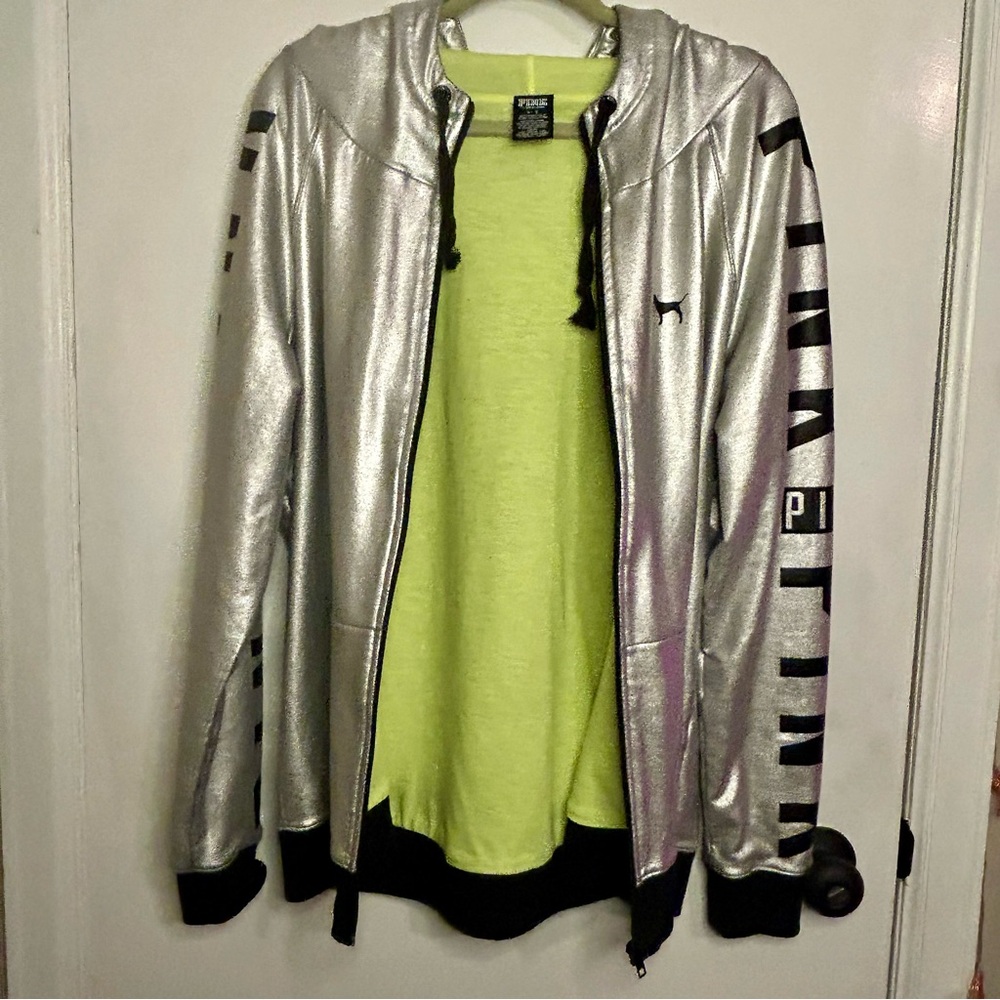 Victoria’s Secret Pink Show Metallic Hoodie size L